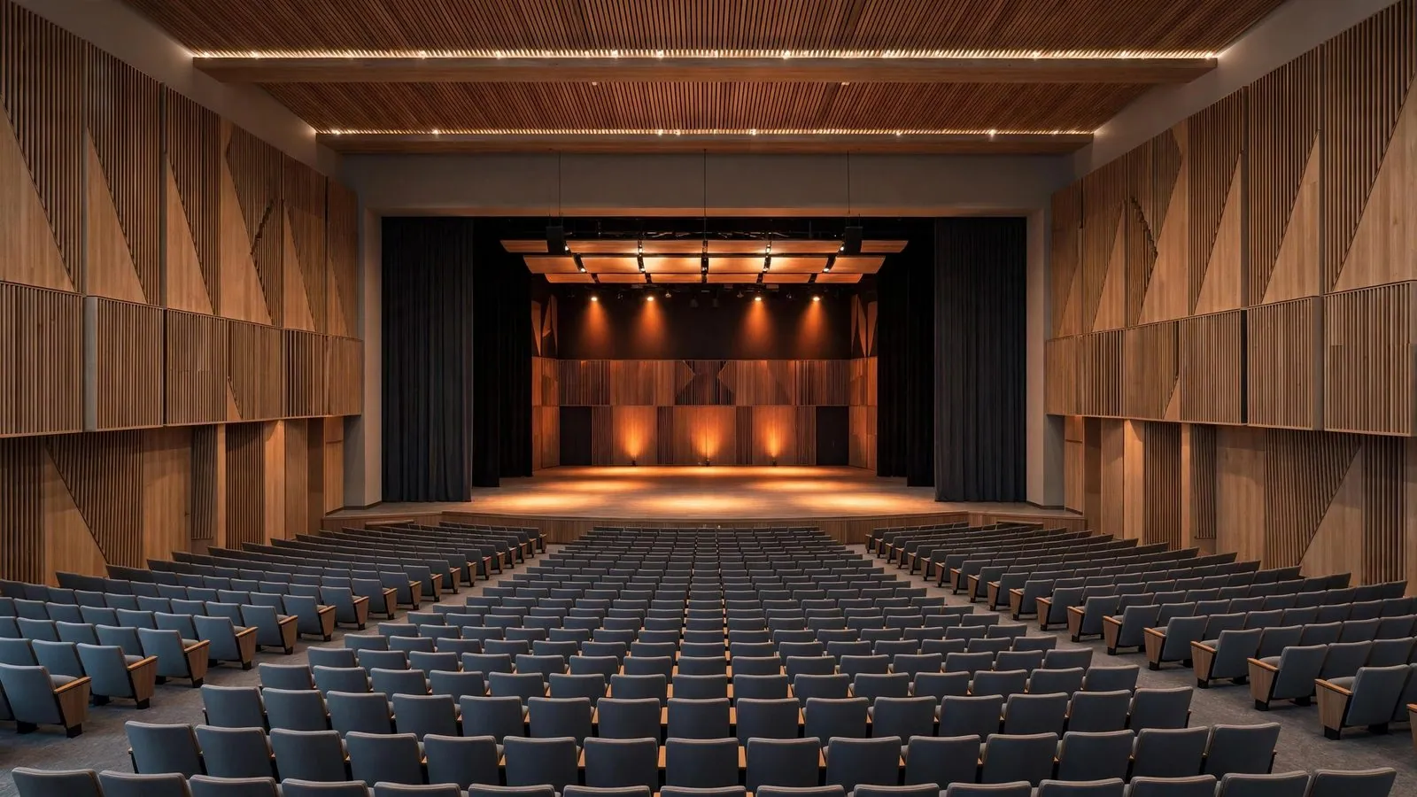 Acoustic design planning diagram for a music space