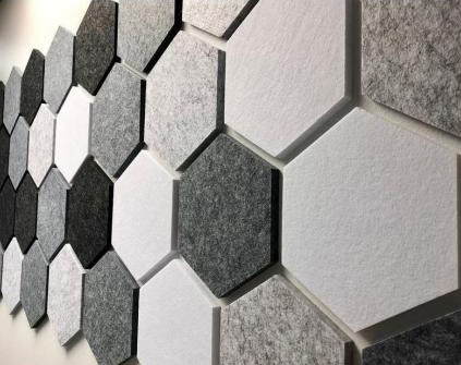 Silentical Hexagon Polyester Fiber Acoustic Tiles