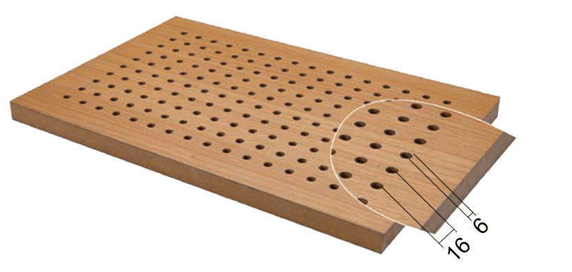 Silentical 16/16/6 Wooden Perforated Panel