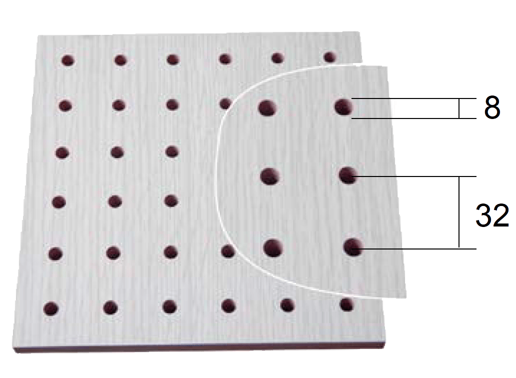 Silentical 32/32/8 Wooden Perforated Panel
