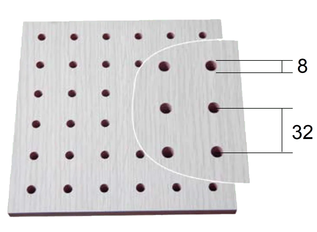Silentical 32/32/8 Wooden Perforated Panel
