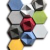 Silentical 3D Hexagon Polyester Fiber Acoustic Tiles