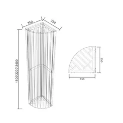 Alternative view of Silentical Corner QRD Acoustic Sound Diffusor